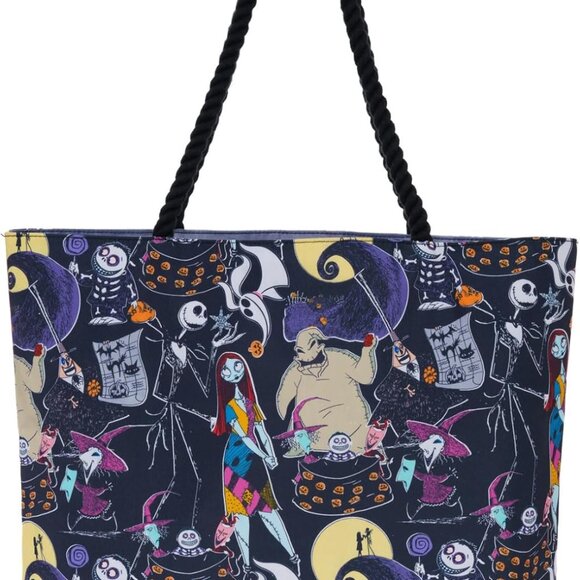 Nightmare Before Christmas Tote Bag Polyester Canvas Jack Sally Zero Gift - Picture 1 of 9